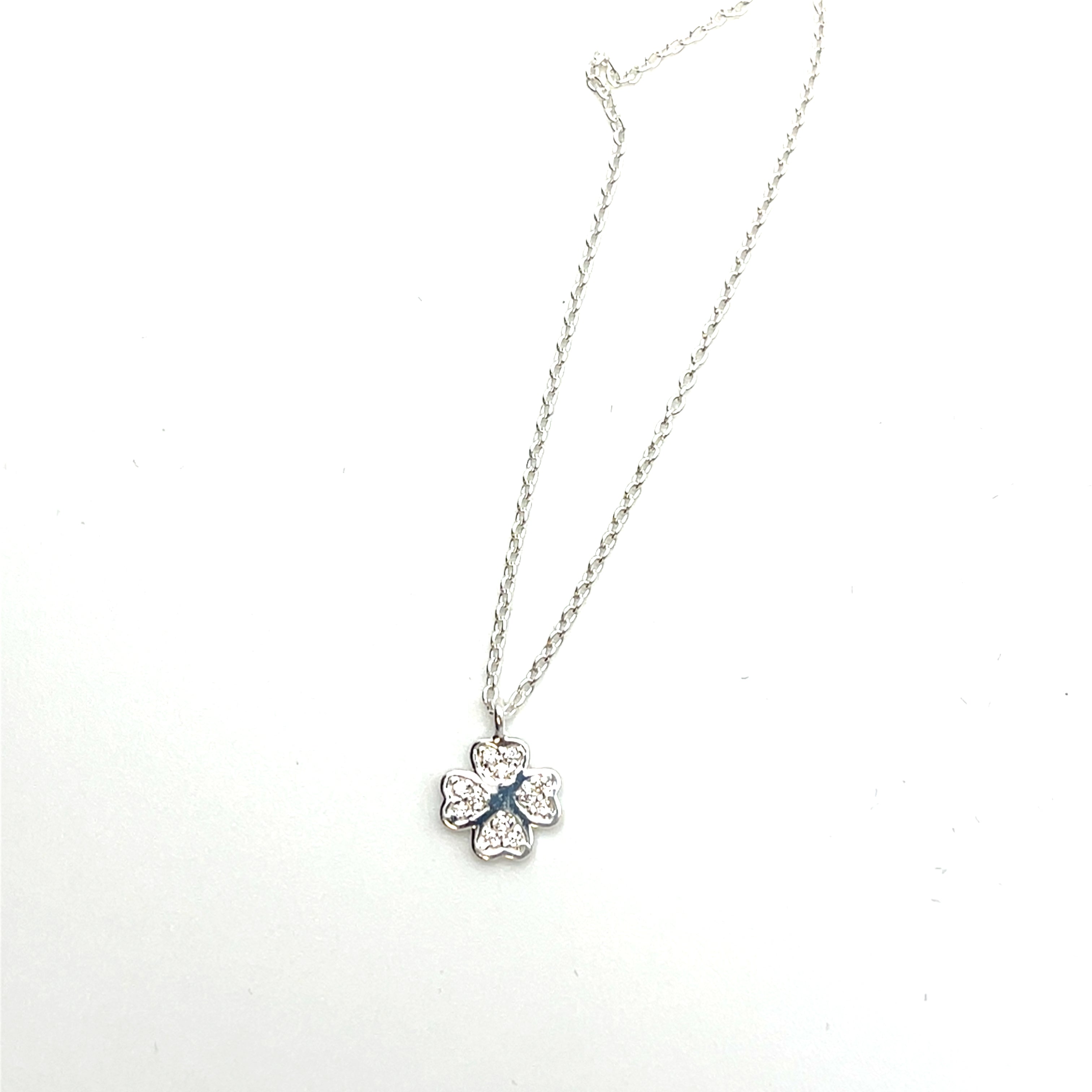 Kleeblatt Sterling Silber Kette 925