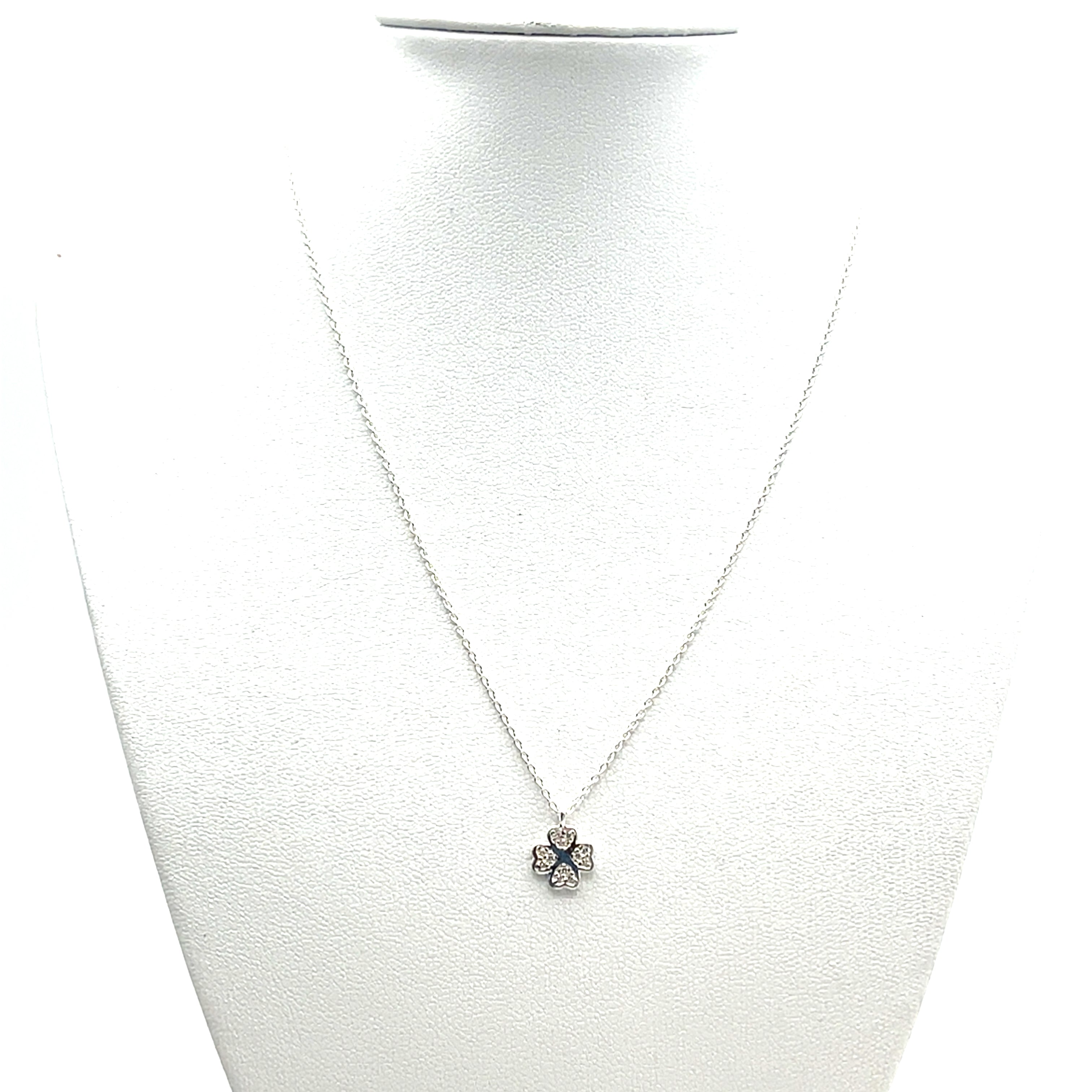 Kleeblatt Sterling Silber Kette 925