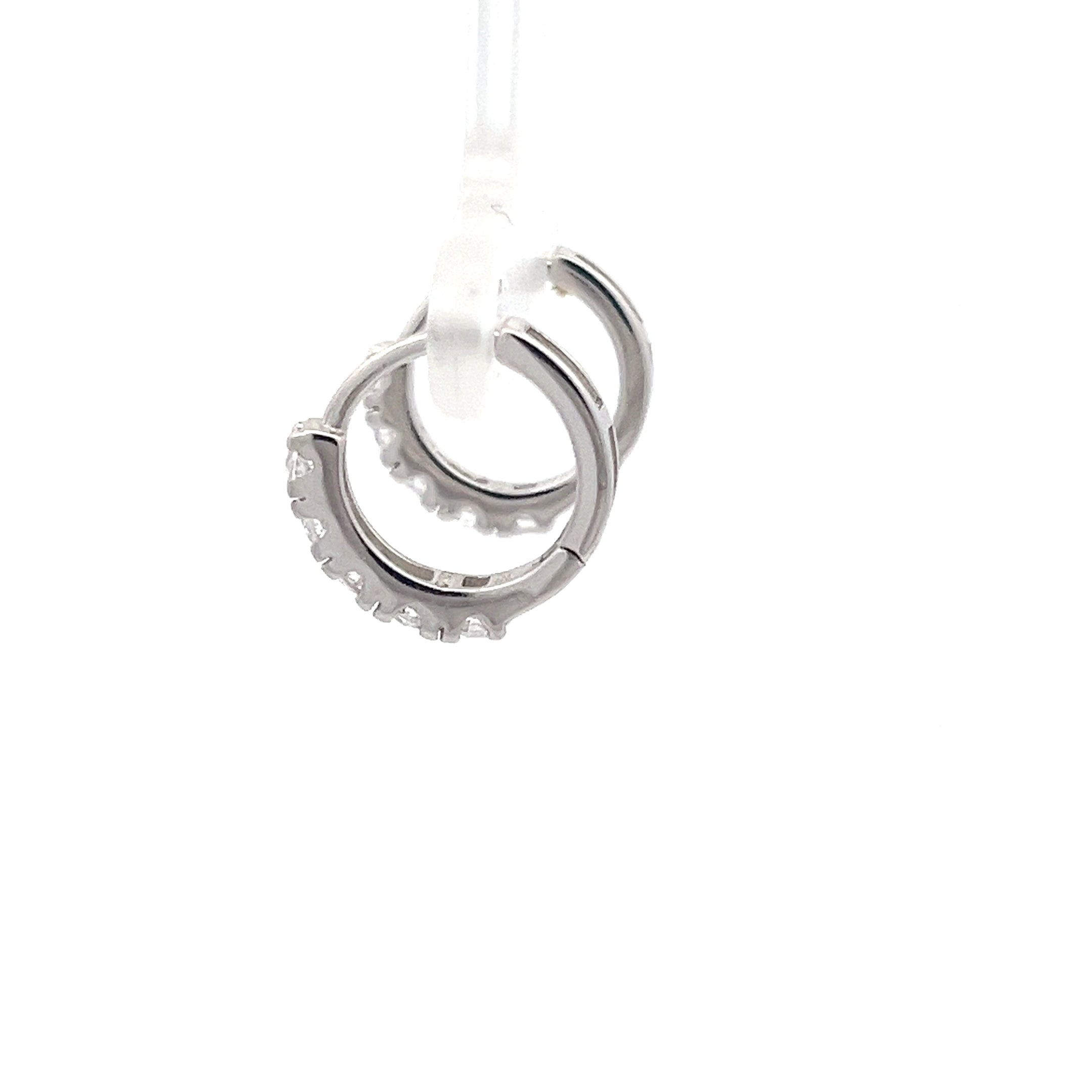 Creolen Sterling Silber 925 Ohrringe mit Zirkonia