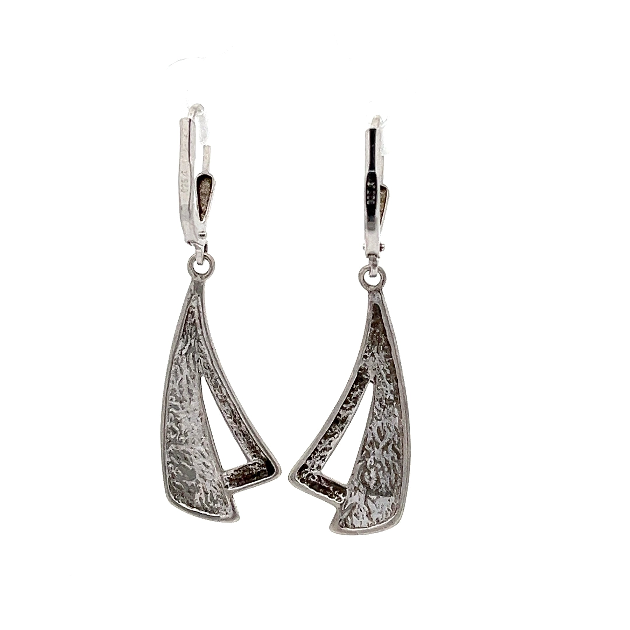 Sterling Silber Ohrringe 925 mit schwarzen Elementen