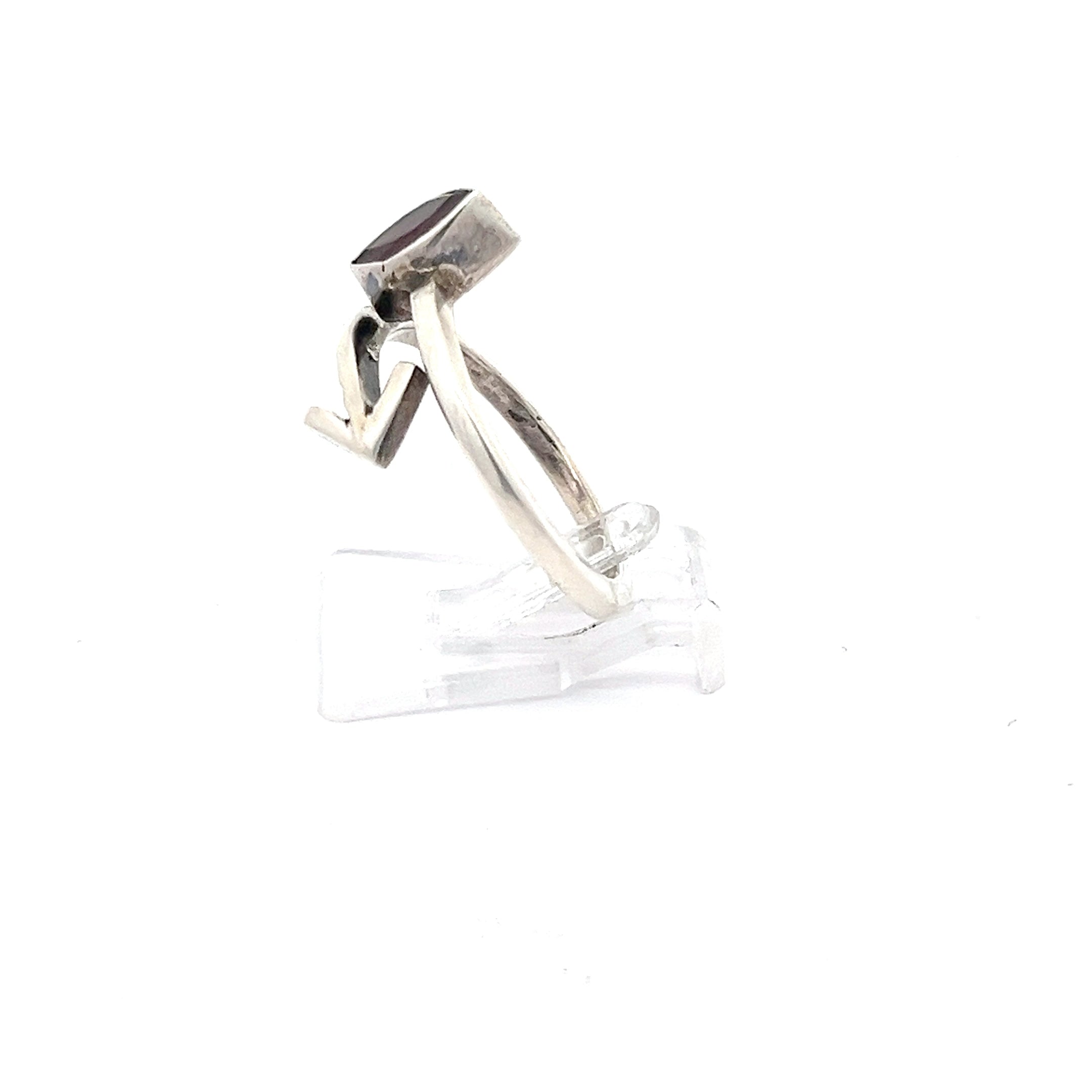 Ring Sterling Silber Pfeil mit Farbstein *56