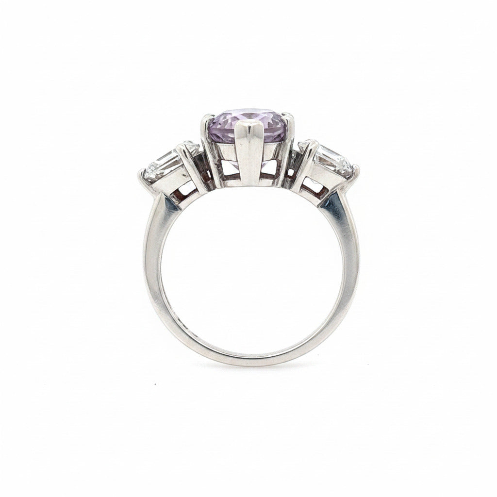 Ring 925 Sterling Silber lila Schmuckstein Gr.62