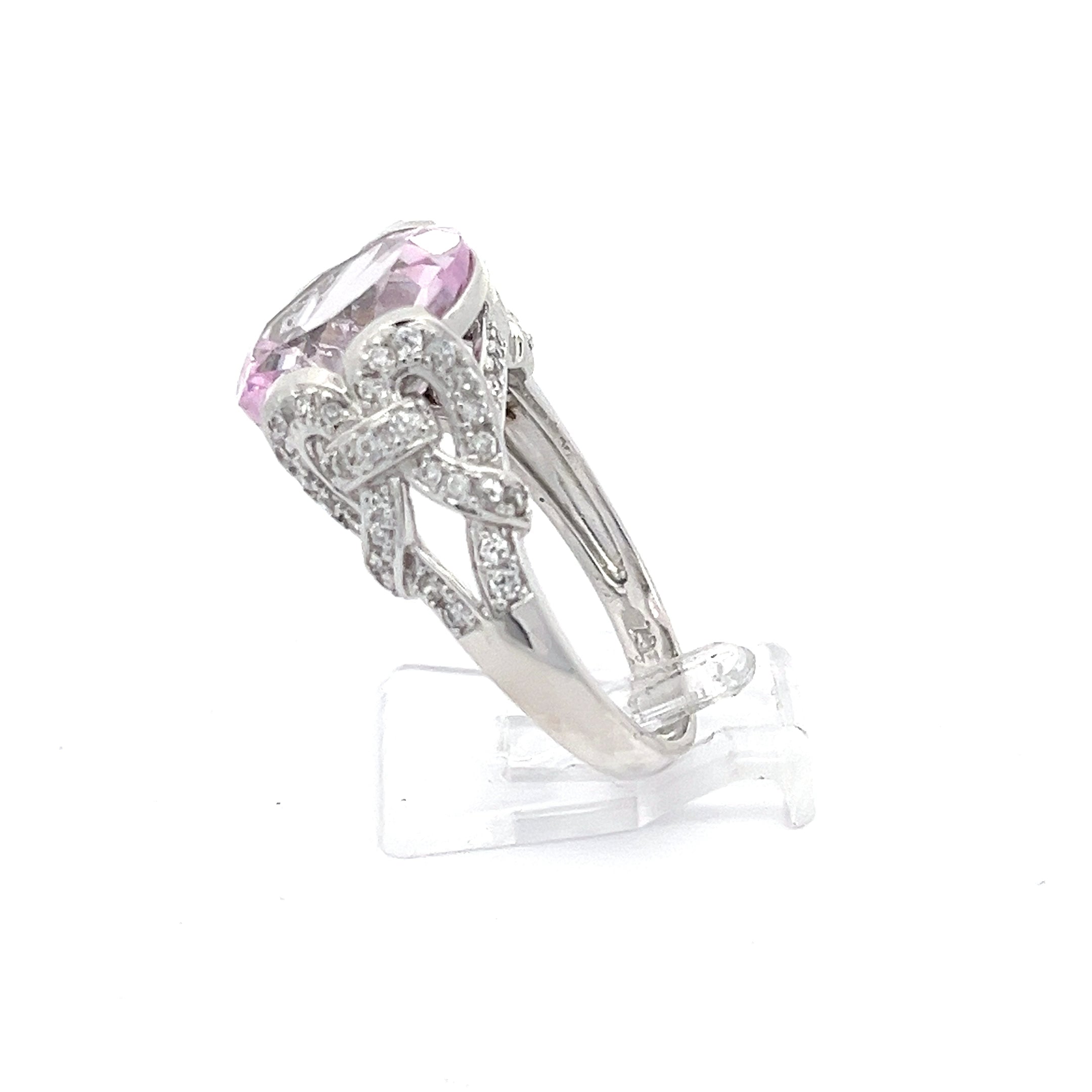 Damenring Sterling Silber 925 mit pink / lila Stein *65,5