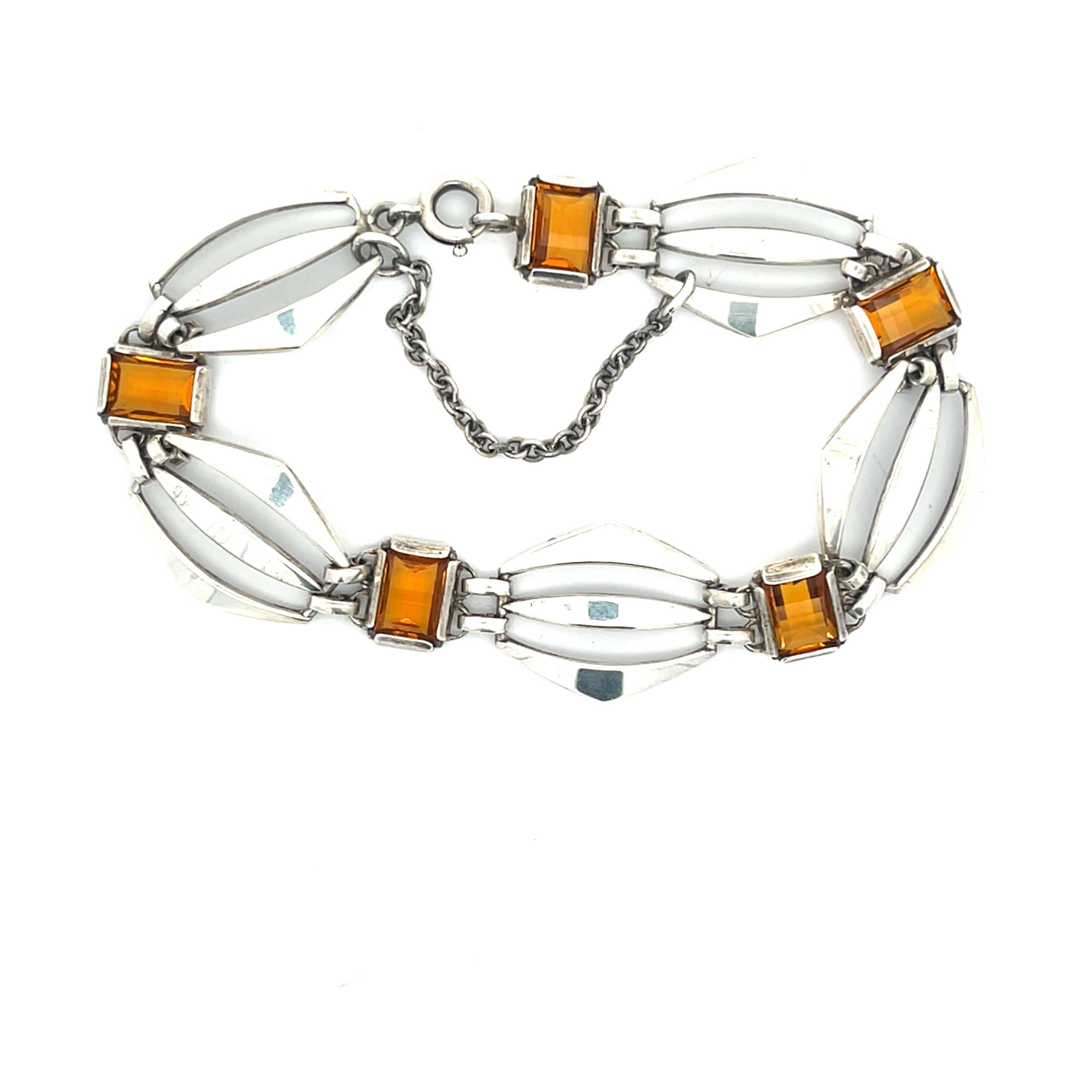 Silber Armband mit braunen Steinen