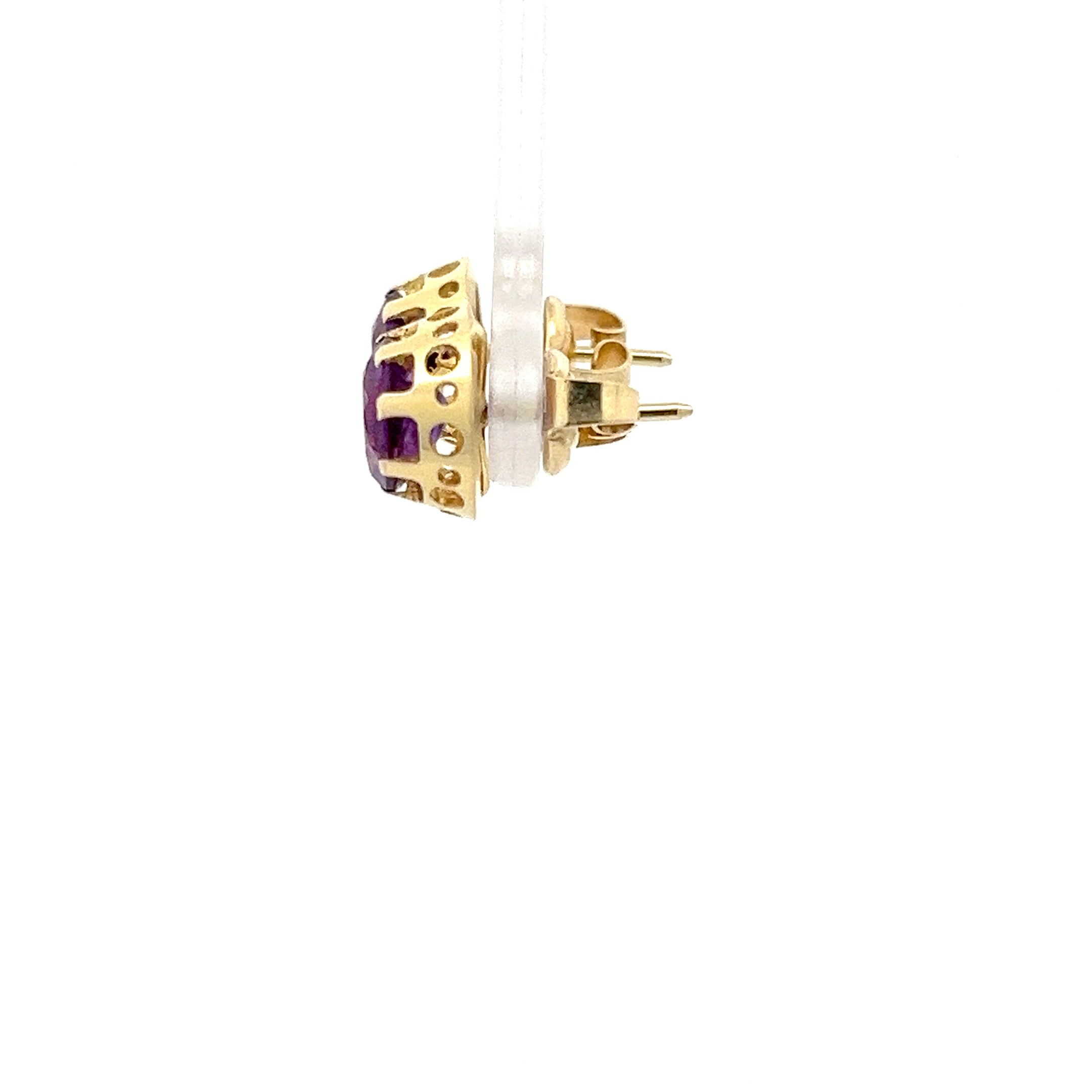 Amethysten Ohrringe Gelb Gold 585 14 Karat