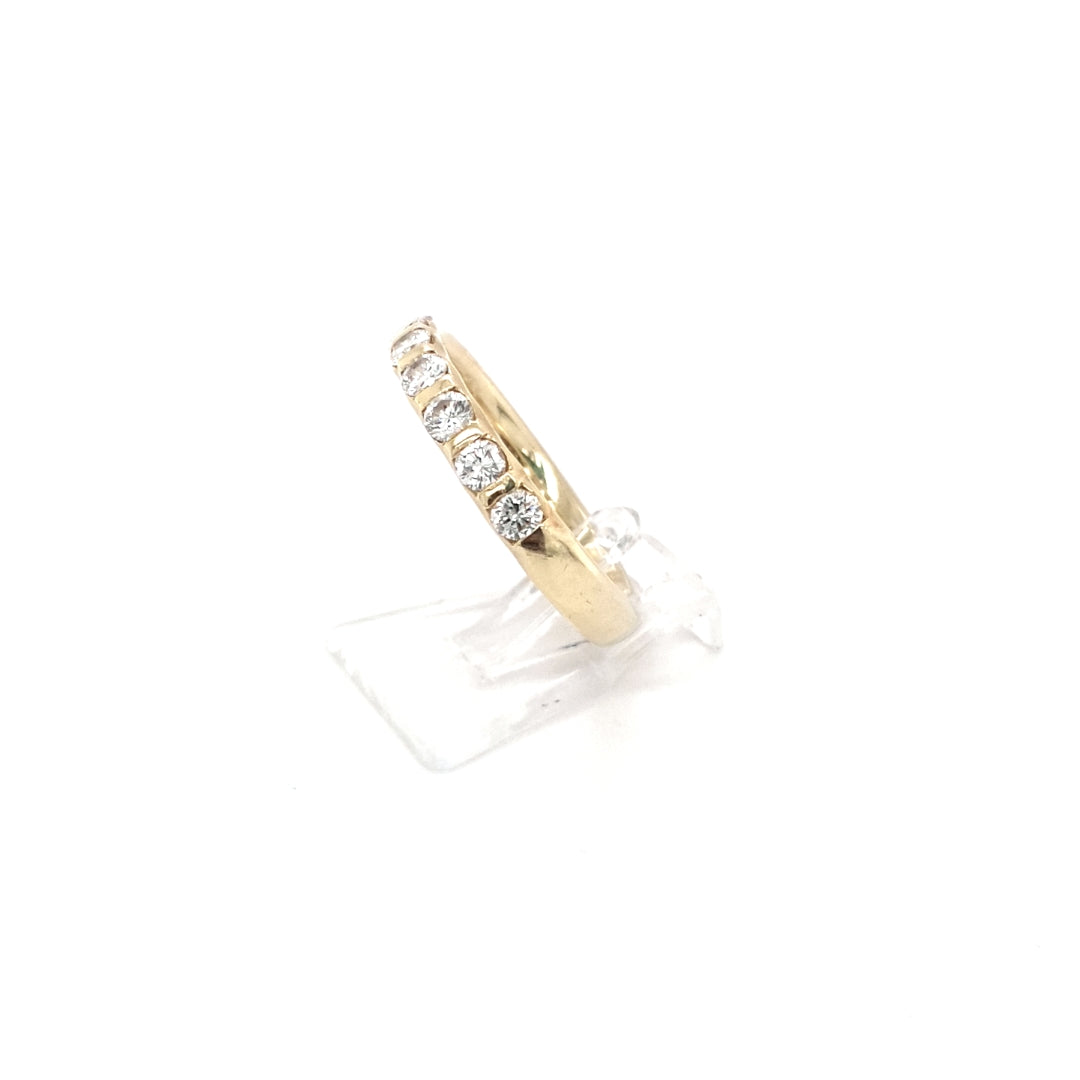 Damen Ring Gelbgold 585 14 kt. 9 Brillanten Größe 60 Schmuck 204372