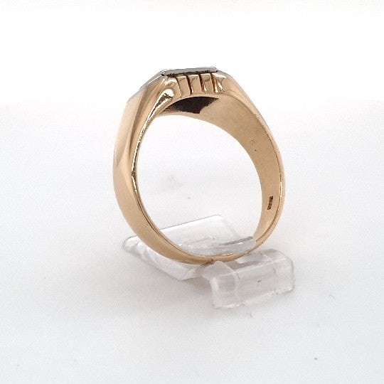 Ring Gelb Weiß Gold 750 18 kt Brillant Unisex Schmuck Geschenk