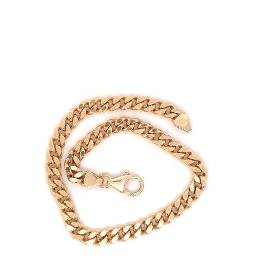 Panzer Armband Gelbgold 585 14 kt Unisex Länge: 20,5 cm Schmuck 197387