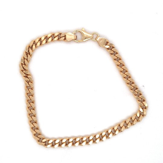 Panzer Armband Gelbgold 585 14 kt Unisex Länge: 20,5 cm Schmuck 197387