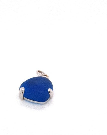 POMELLATO Anhänger Weiß Gold 750 18 kt Mattblaues Herz Quarz Schmuck
