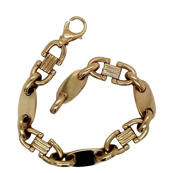Armband Platte Steigbügel Gelb Gold 585 Unisex
