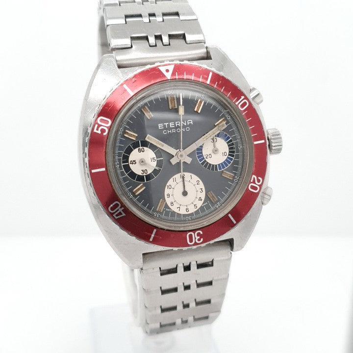 Eterna Vintage Uhr Chrono. Automatik Stahl 41 mm Ref.: 154FTP-7