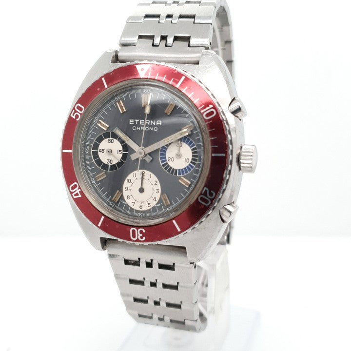 Eterna Vintage Uhr Chrono. Automatik Stahl 41 mm Ref.: 154FTP-7