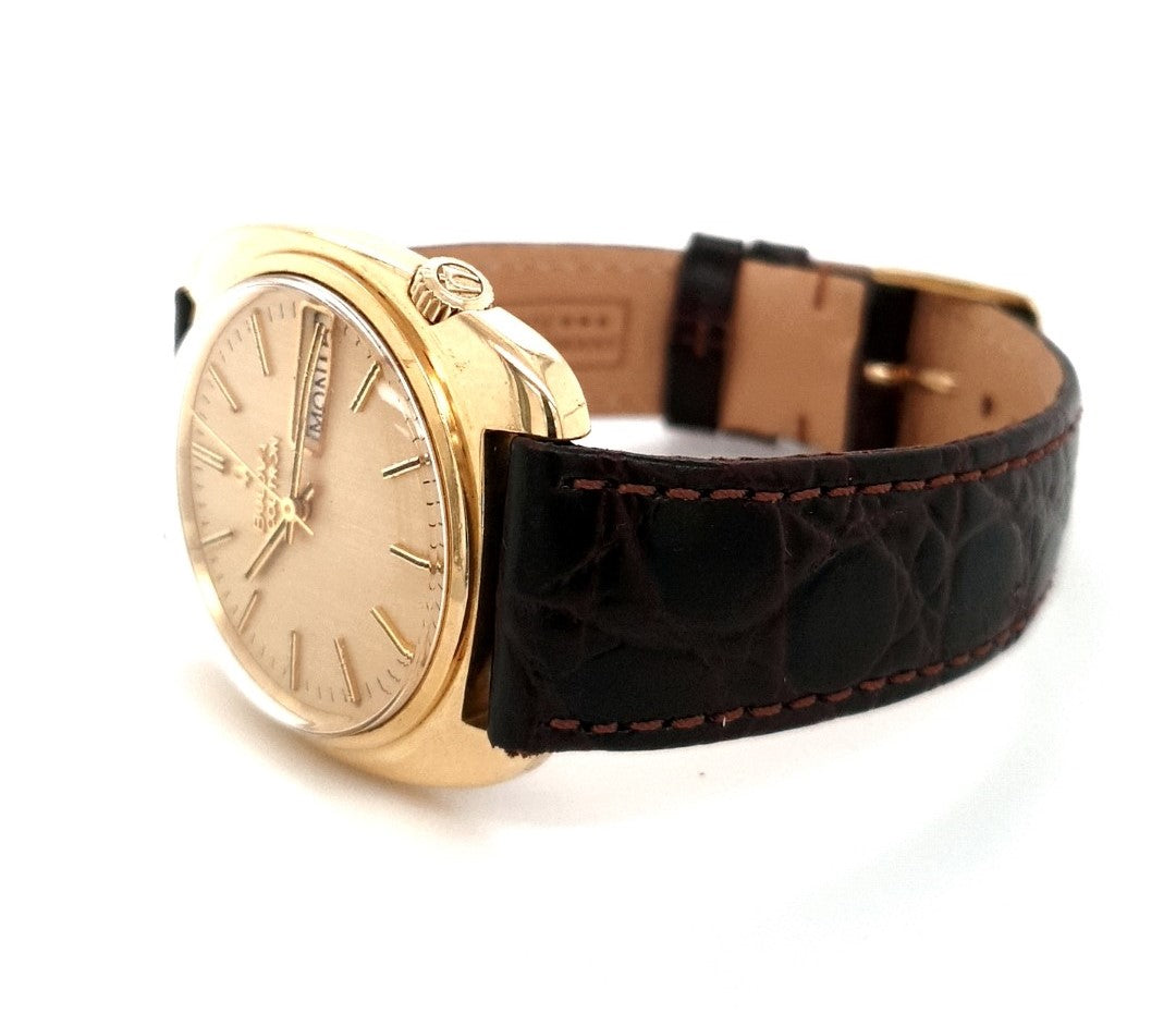 Bulova Accutron Day Date Gelb Gold 750 Ref. 762-2 Unisex 36mm