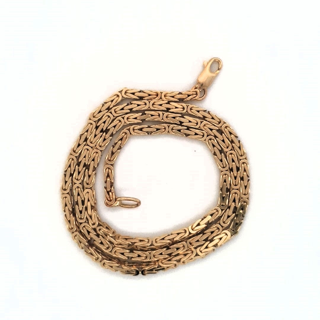 Königs Kette Gelb Gold 750 Unisex Schmuck Geschenk
