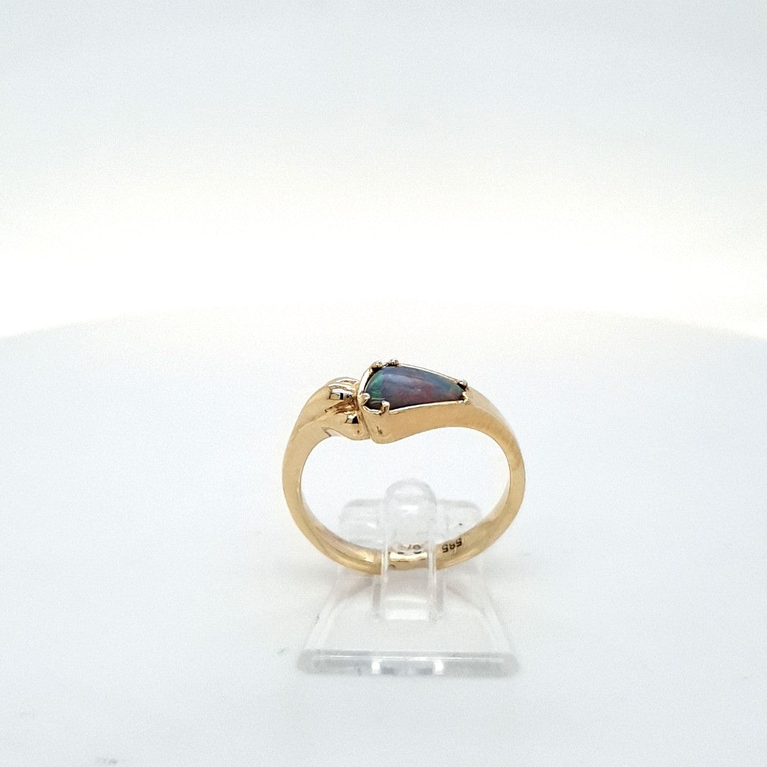 Ring Gelb Gold 585 Schmuckstein bunt Damen Geschenk