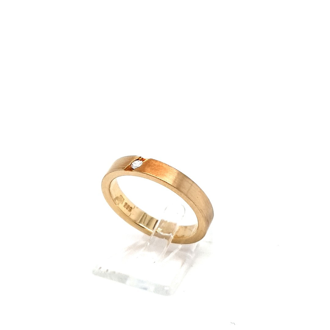 Ring Gelb Gold 585 Brillant Unisex Schmuck