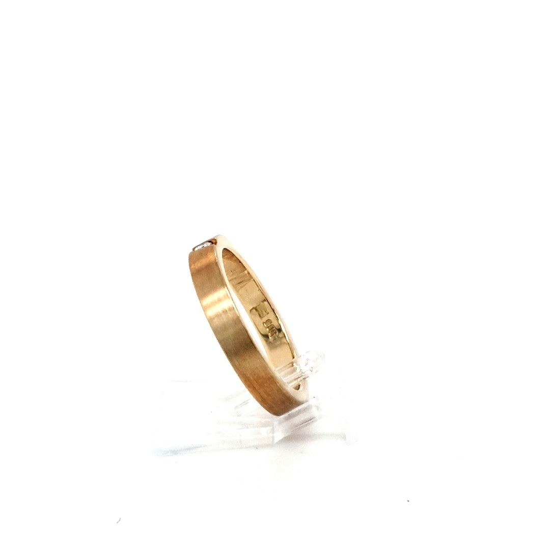 Ring Gelb Gold 585 Brillant Unisex Schmuck