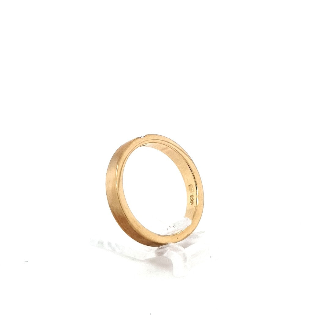 Ring Gelb Gold 585 Brillant Unisex Schmuck