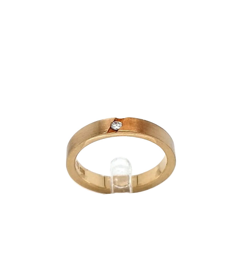 Ring Gelb Gold 585 Brillant Unisex Schmuck