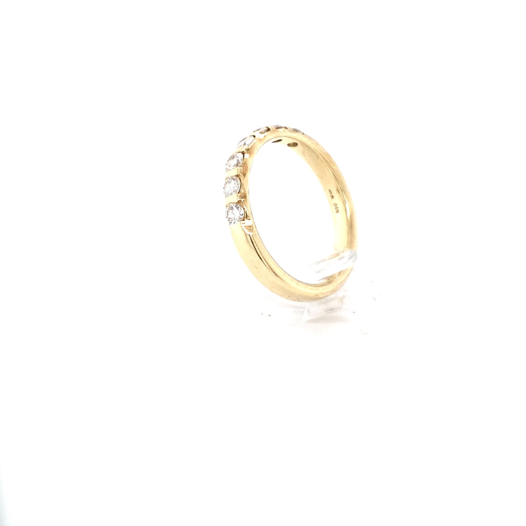 Damen Ring Gelbgold 585 14 kt. 9 Brillanten Größe 60 Schmuck 204372