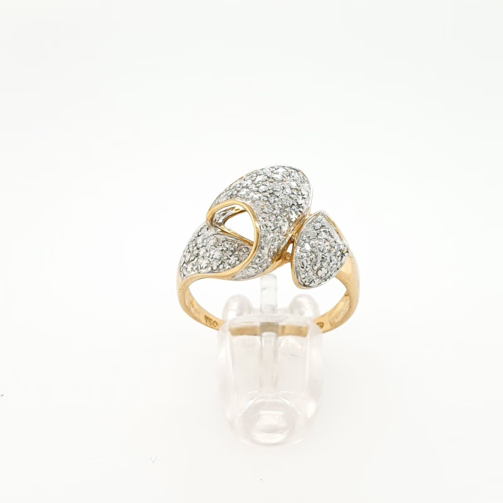 Schmuckring Gelbgold Weißgold 750/18kt Brillanten Gr. 56