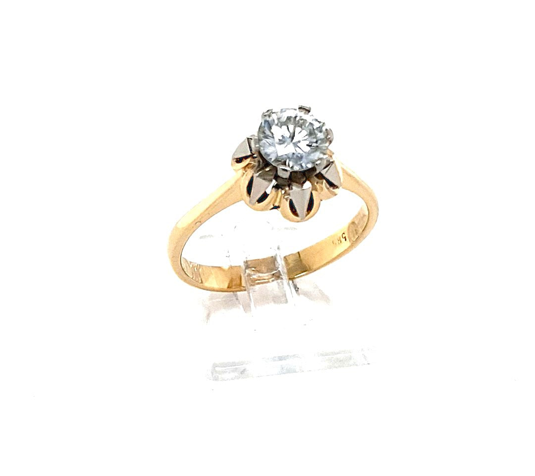 Ring Gold 585 14 kt 1 Brillant 0,75 ct Damen Geschenk