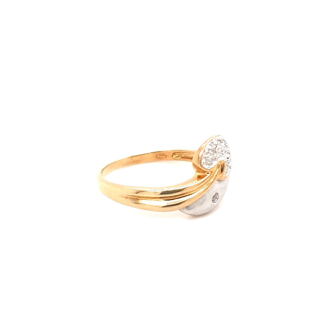 Ring Gold 750 18 kt Brillanten Herz Damen