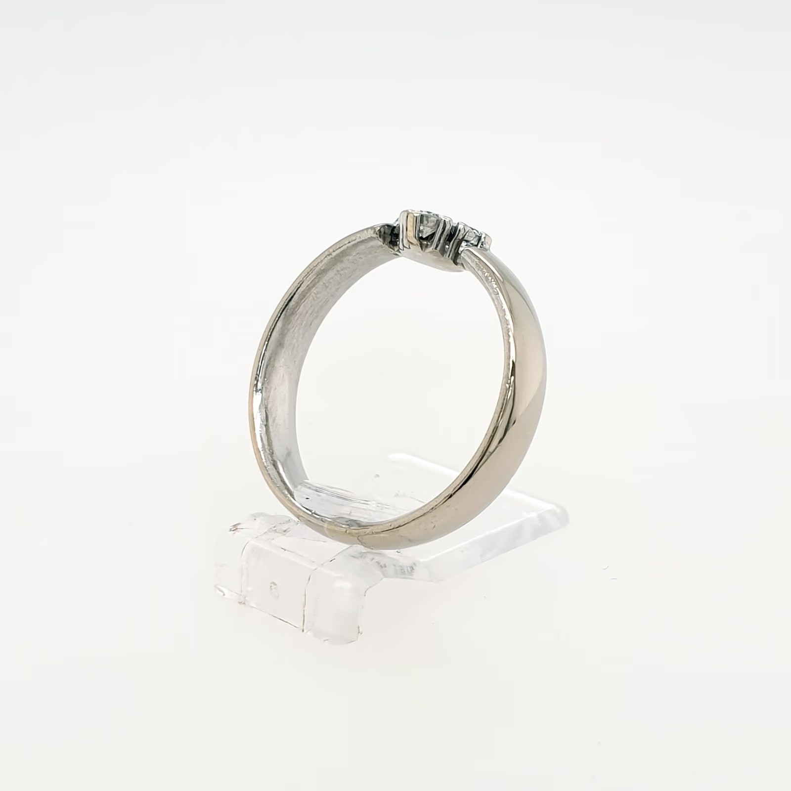 Schöner Rauten Brillant 0,32ct Ring 585 Weißgold 14 kt Gr.59