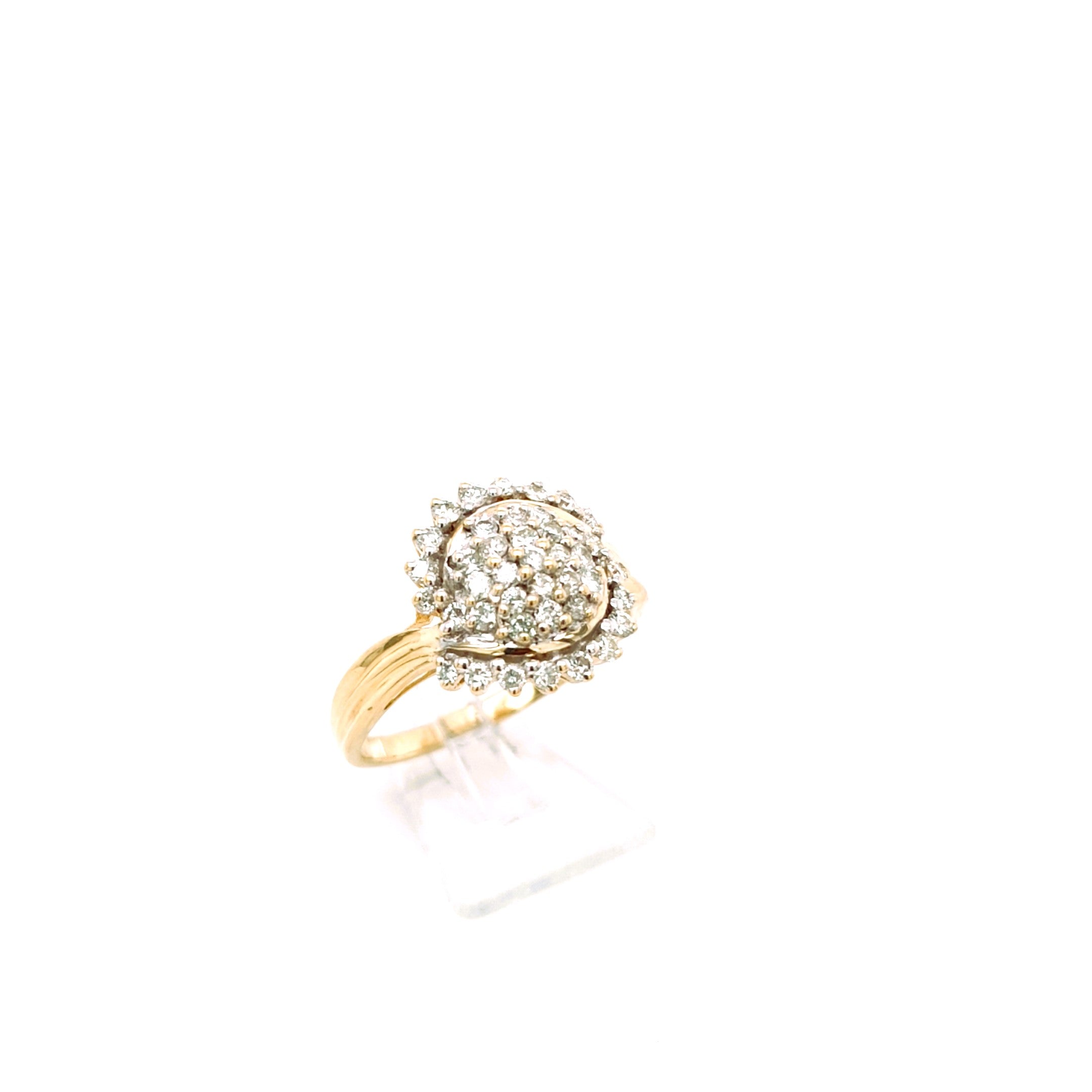 Damen Ring 585 14 kt. Gelbgold *67* 41 Brillanten ca. 1,34 ct Schmuck