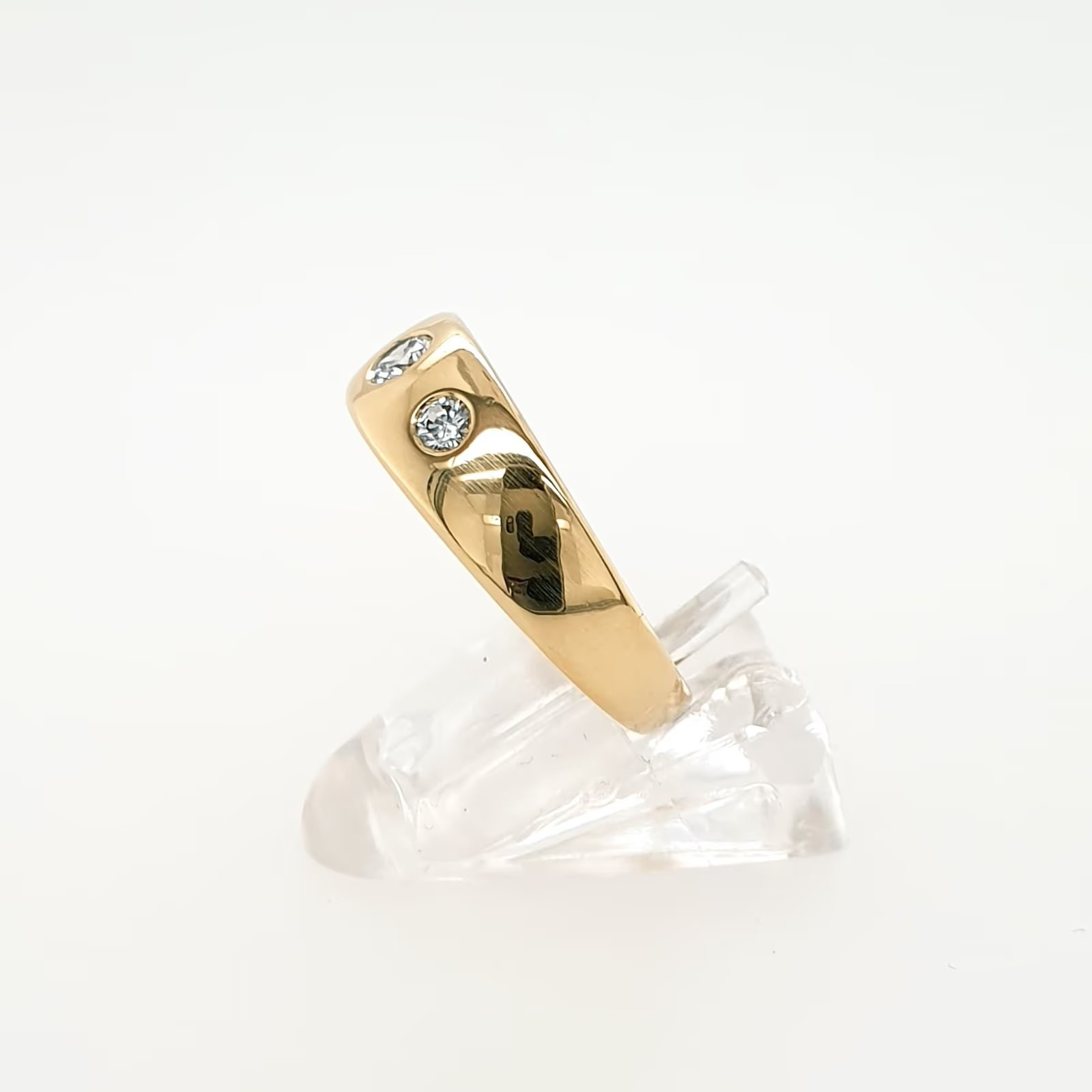 Brillant Bandring 0,24 ct, 18 Karat, 750 Gelbgold, Größe 53