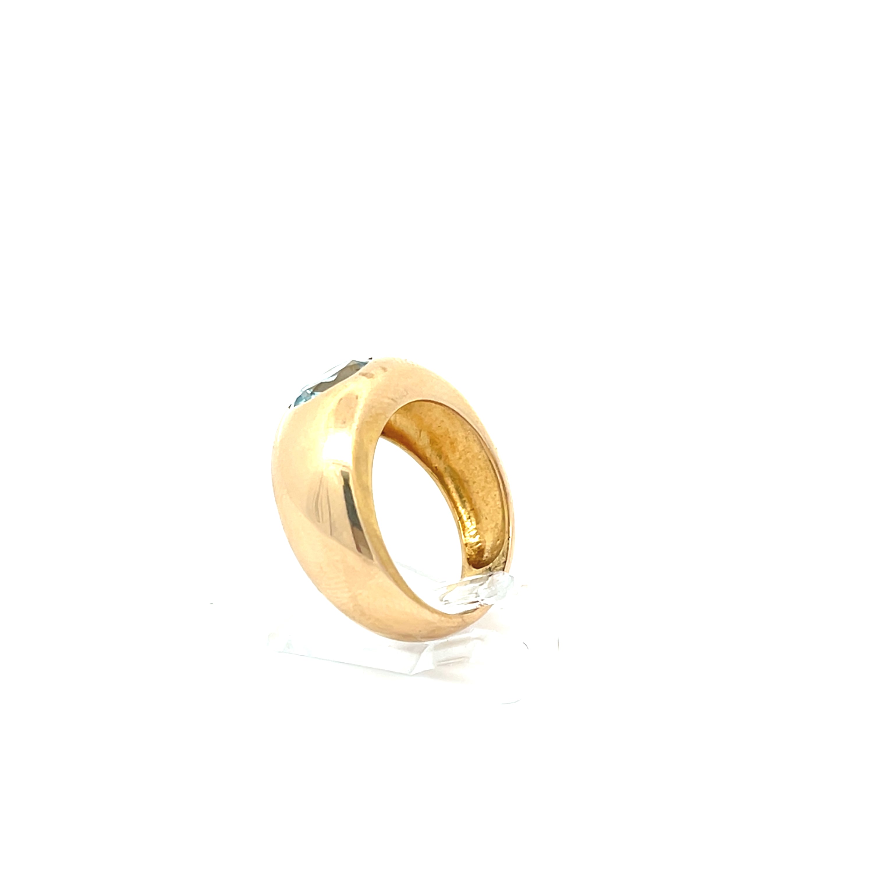 Ring Gelb Gold 333 8 Karat mit Farbstein blau