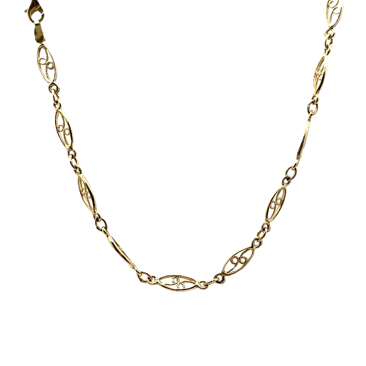 Unisex Kette Gelb Gold 585 / 14 kt 45 cm Geschenk Schmuck 238956