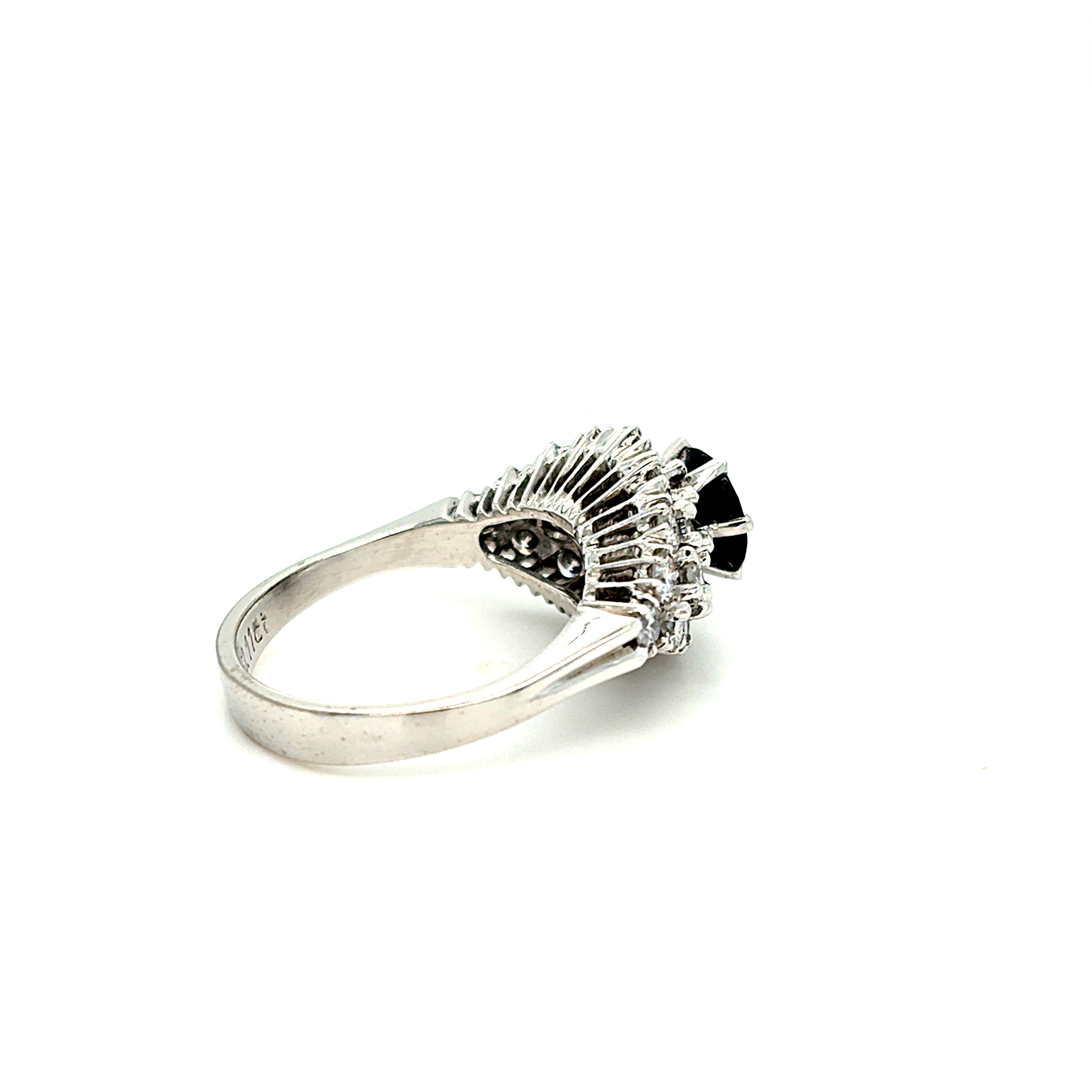 Ring Weiß Gold 750 18 kt Saphir Brillanten Damen