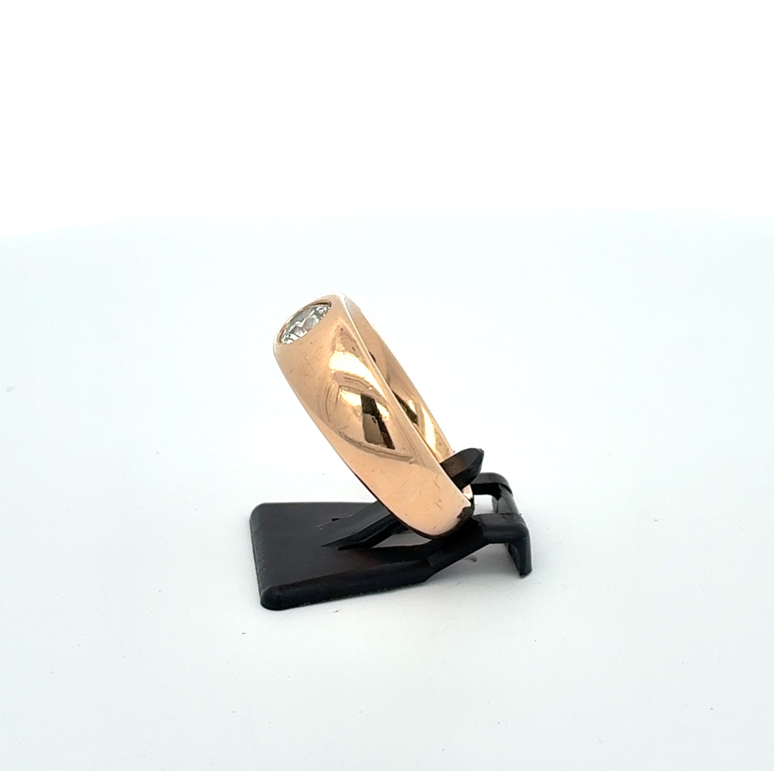 Ring Gelb Gold 750 Diamant Unisex Schmuck Geschenk
