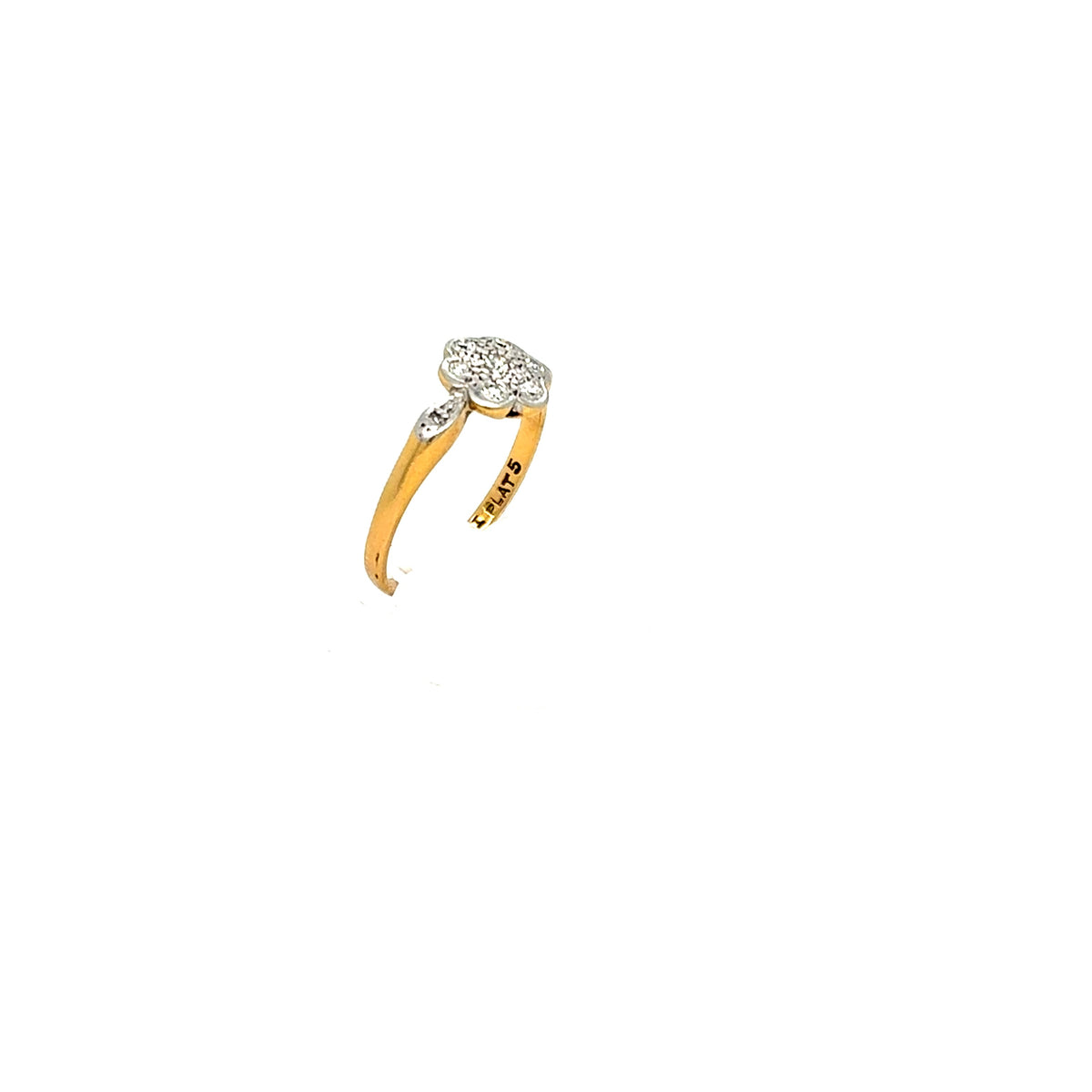 Ring Gelb Weiß Gold 750 18kt *50* Brillanten
