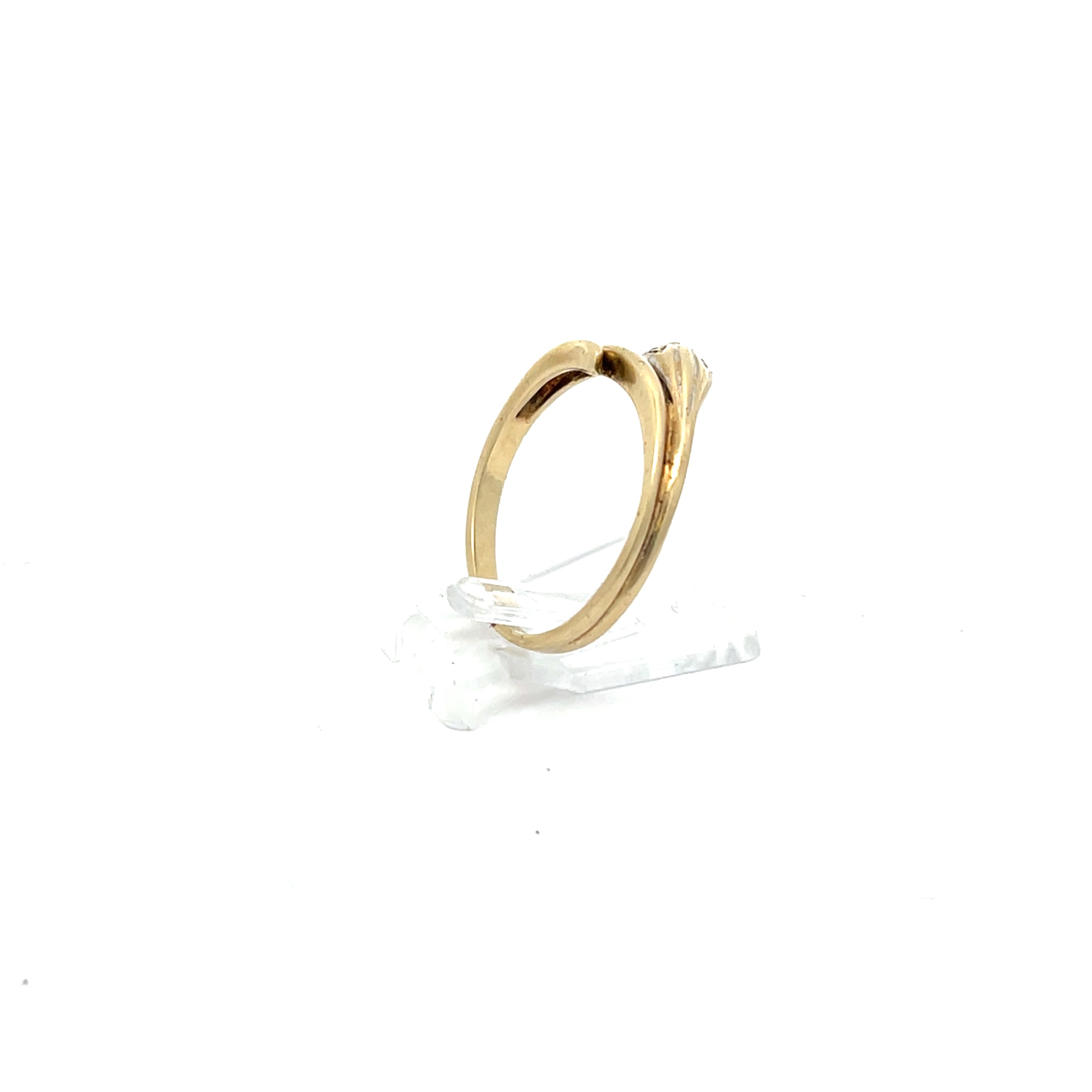 Damenring in Schlangenform Gelbgold 333 8 Karat mit Steinen