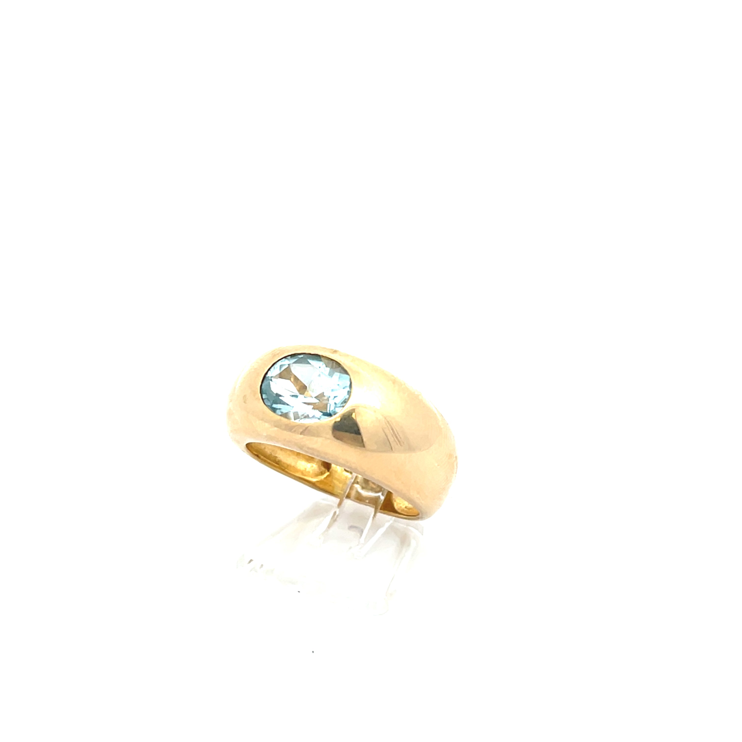 Ring Gelb Gold 333 8 Karat mit Farbstein blau