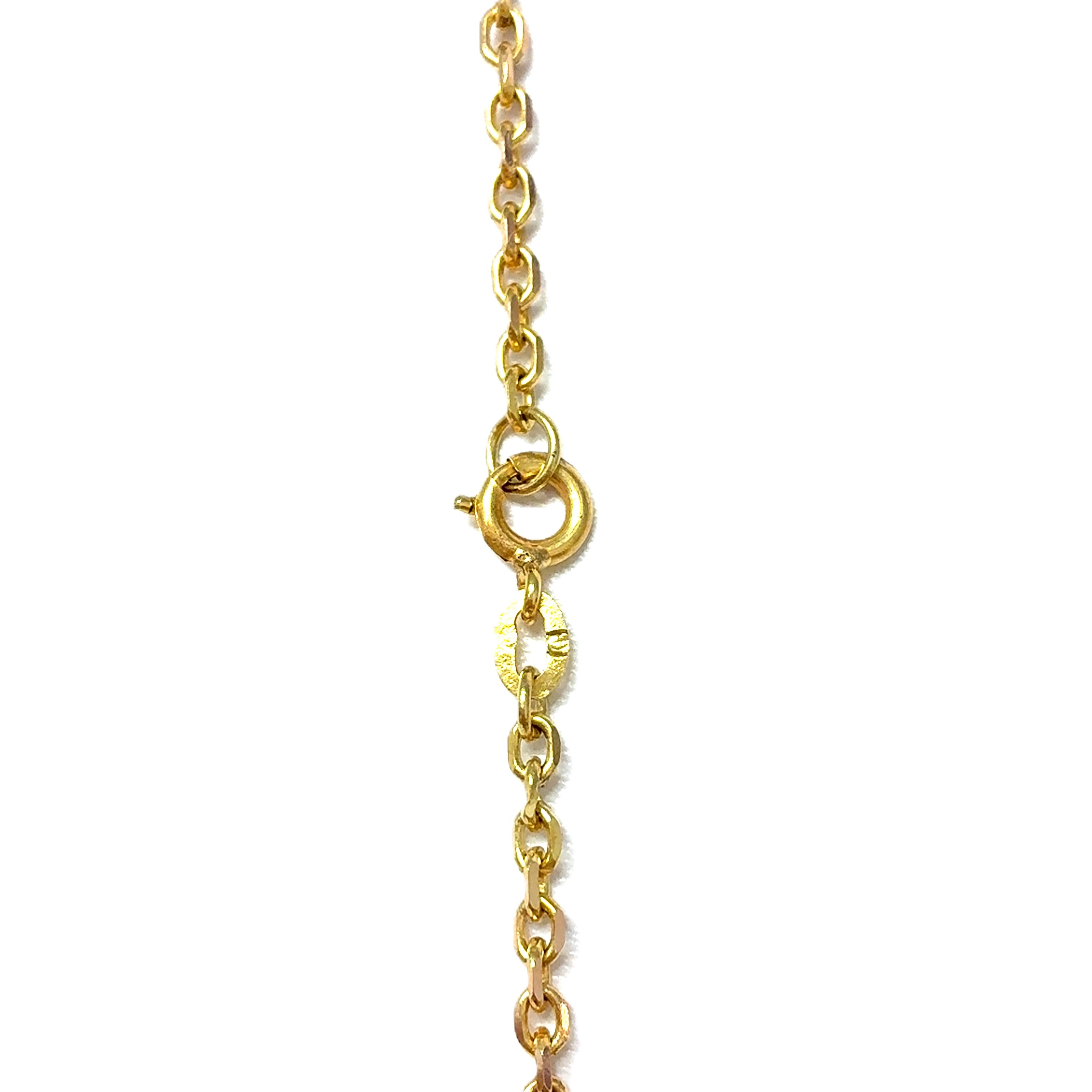 Karreekette Gelbgold 750 / 18 kt Unisex Geschenk