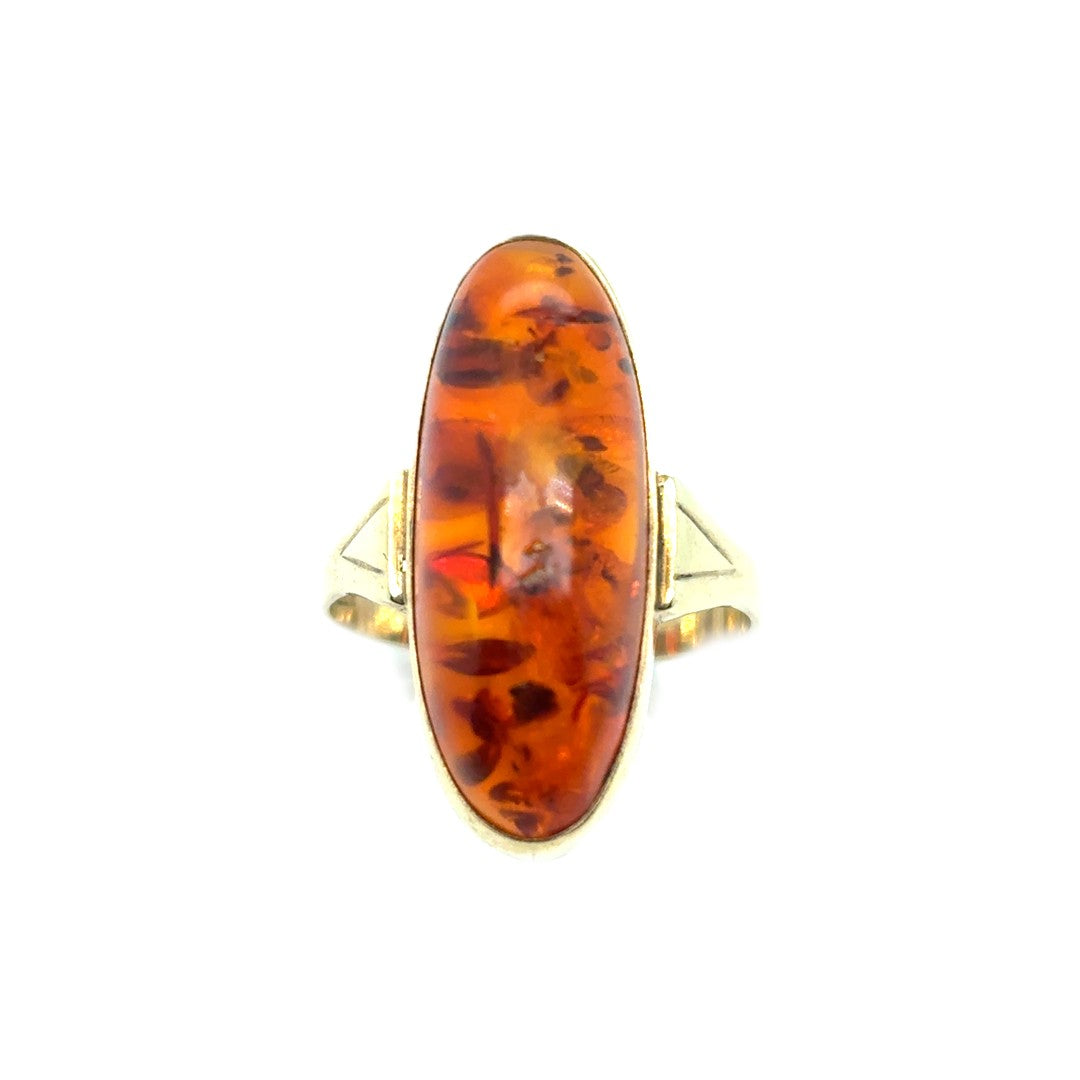 Ring Gelbgold 333 Gr.57 Bernstein