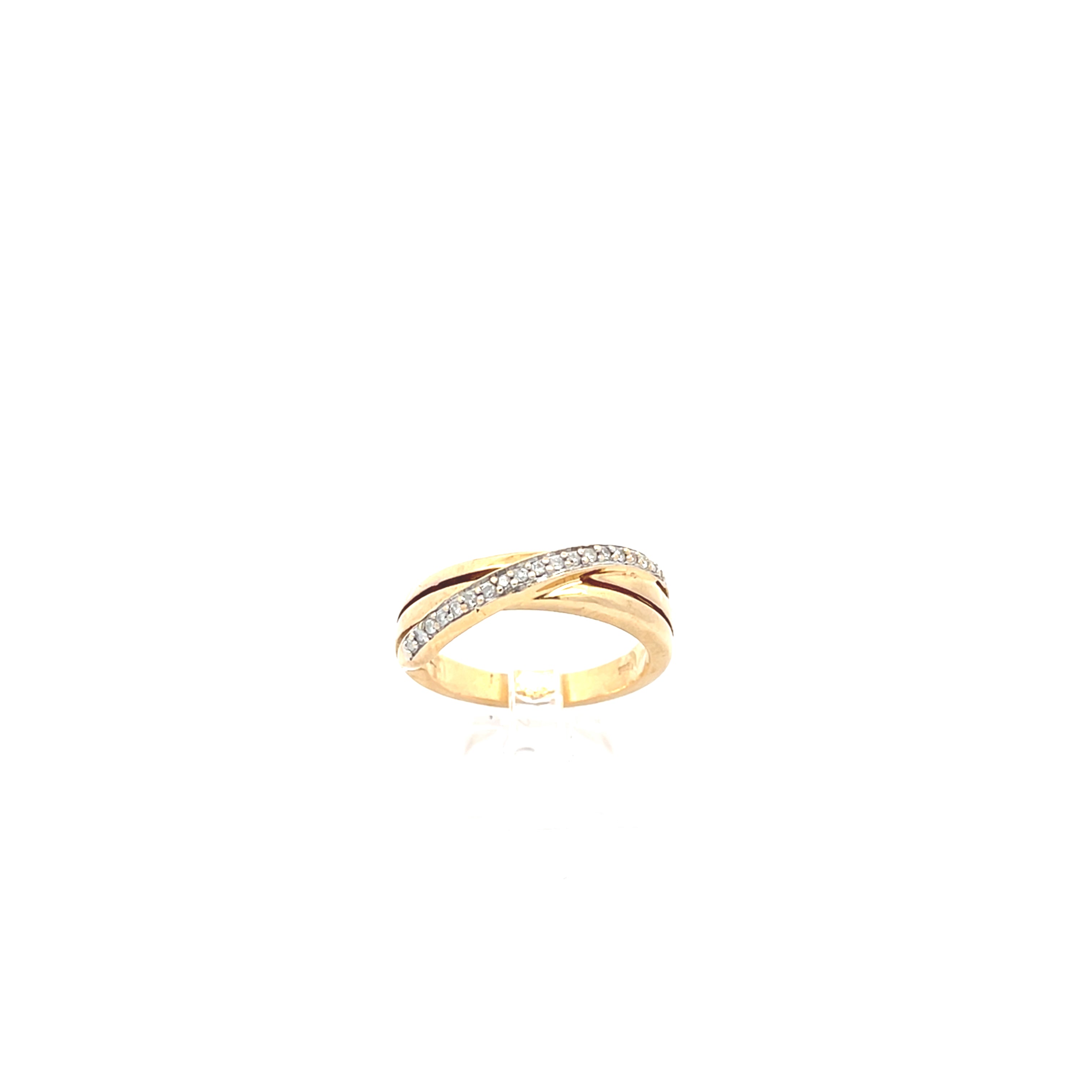 Brillanten Ring Damen Gelb Gold 585/14kt Gr.55