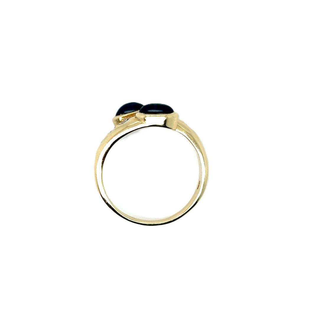 Ring Gelbgold 585 14kt Gr.55 Brillanten Saphire