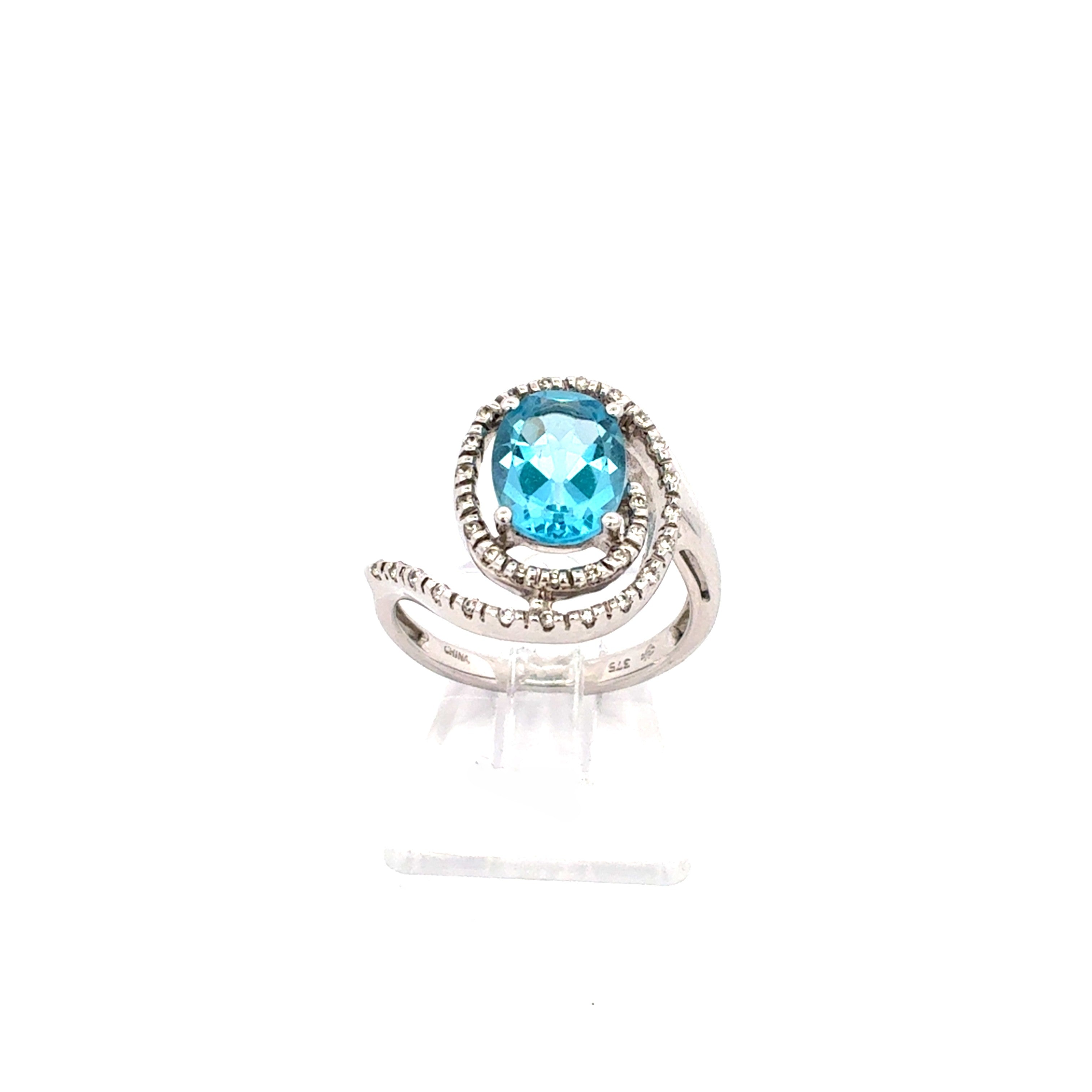 Damen Ring Weiß Gold 375 / 9kt Zirkonia Schmuck *50*