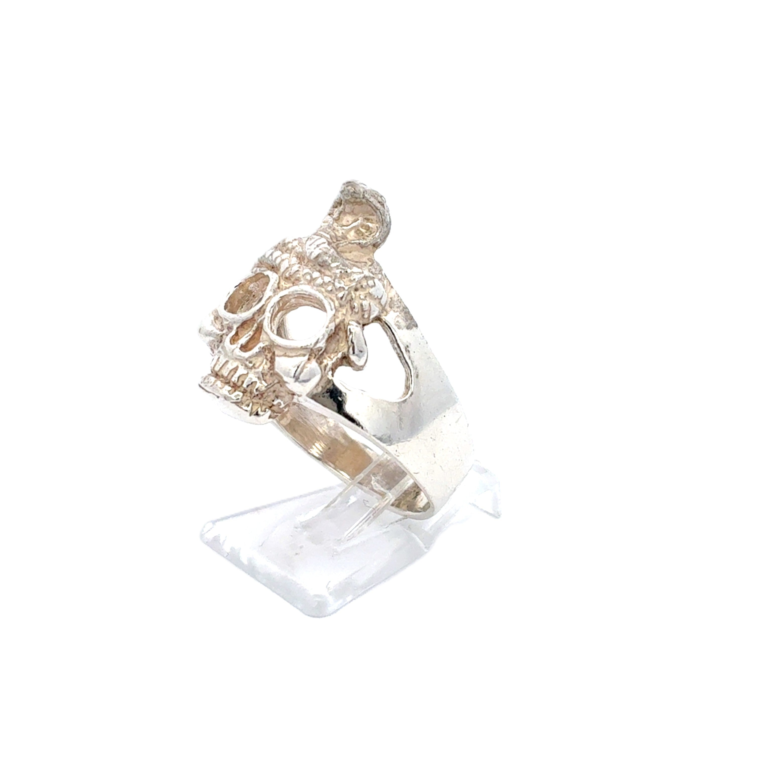 Skellet Schädel Rind Sterling Silber 925 Geschenk *61*