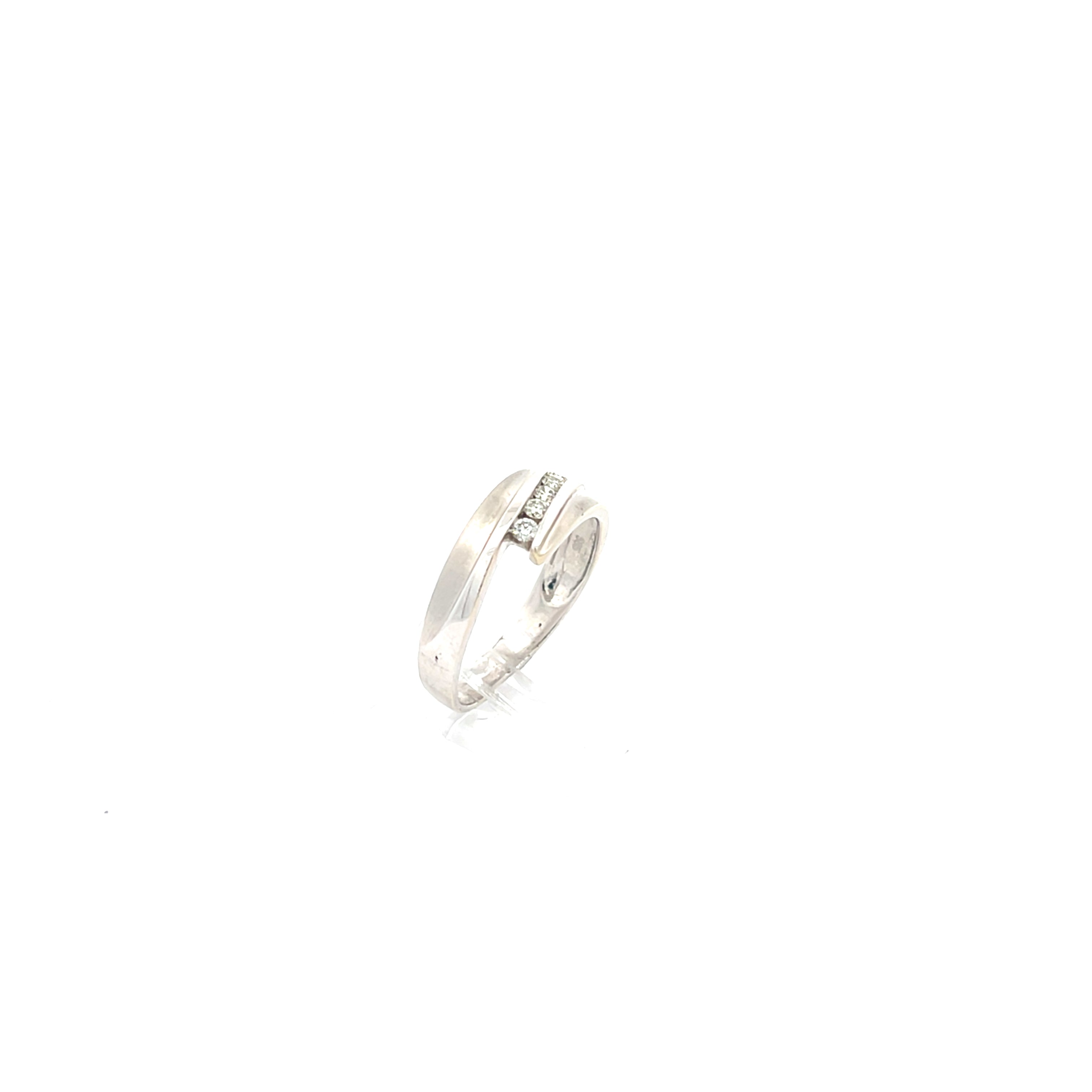 Brillanten Damenring Weißgold 585/14 Kt Gr.56