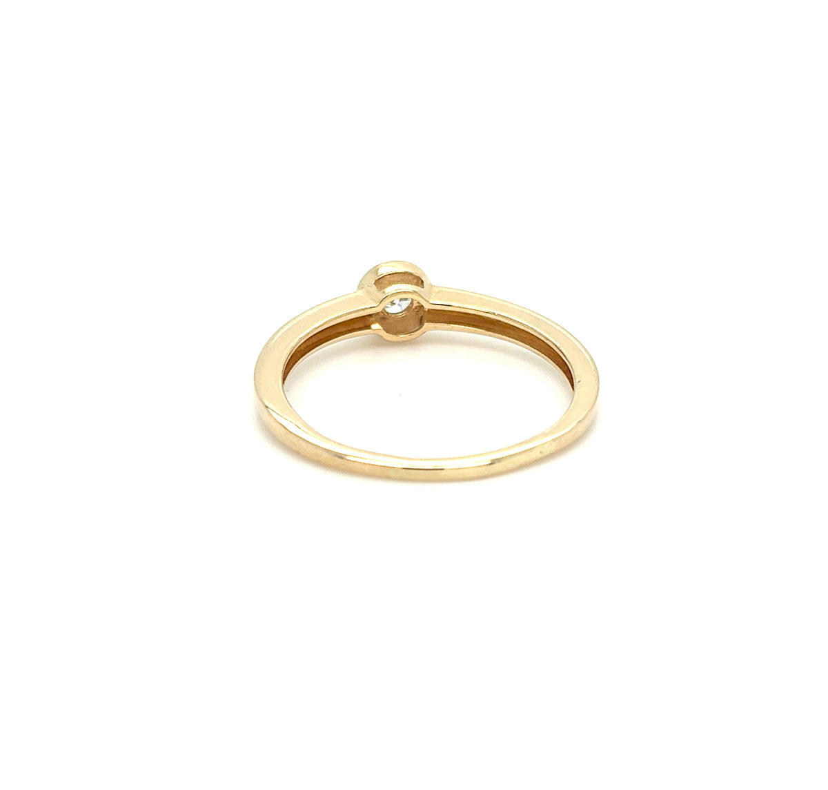 Ring Gelb Weiß Gold 585 14 kt Brillant Damen