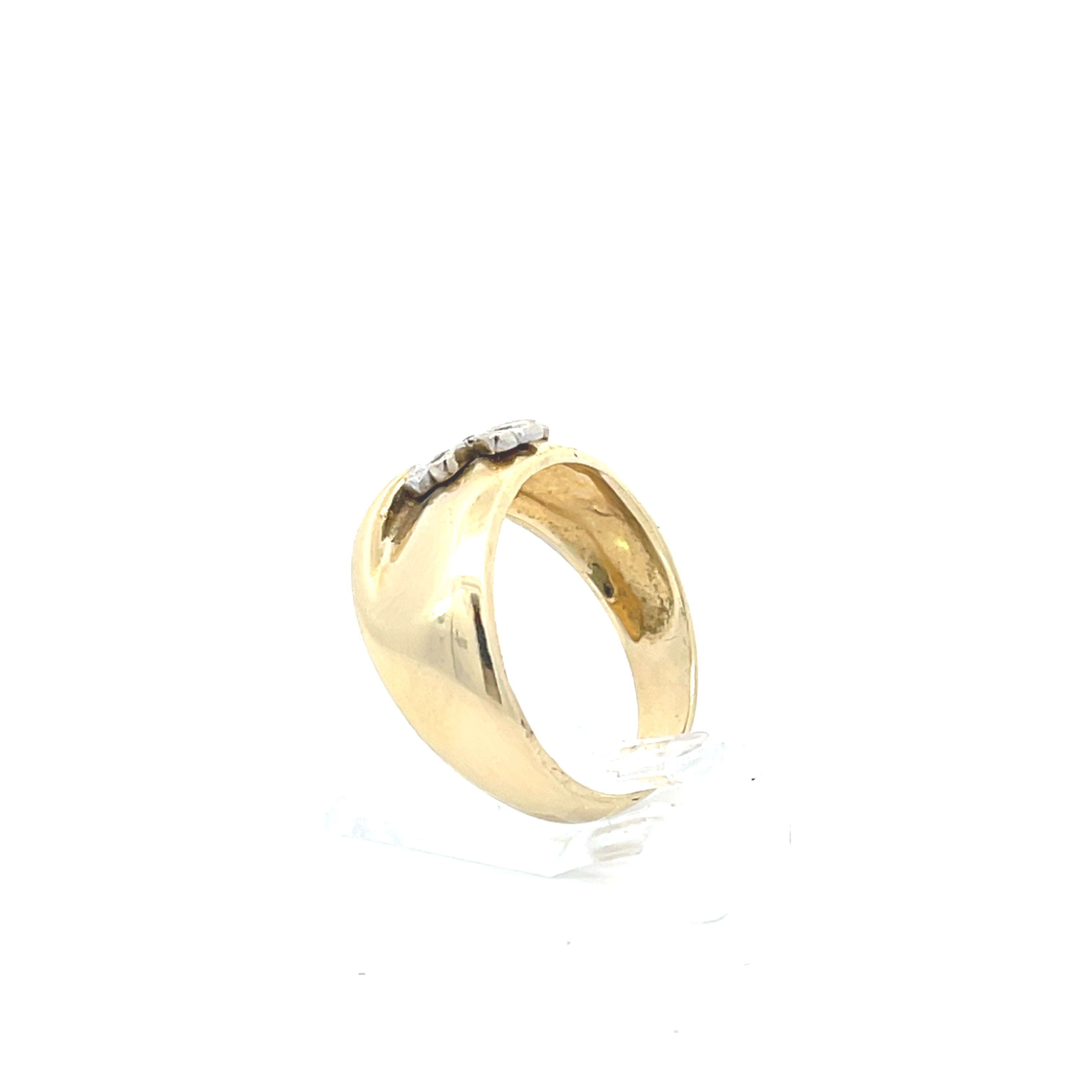 Gold Ring 585 14kt Gr.55 mit Kleeblatt