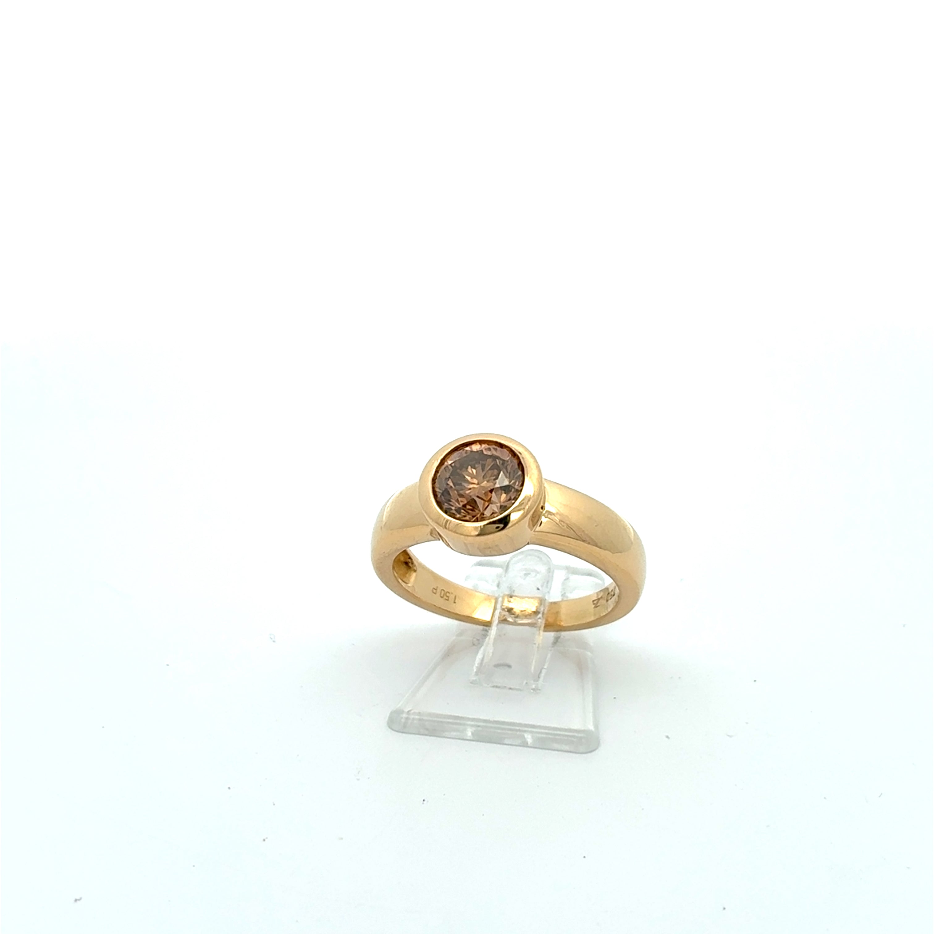 Ring Gelb Gold 750 Brillant Unisex Schmuck Geschenk