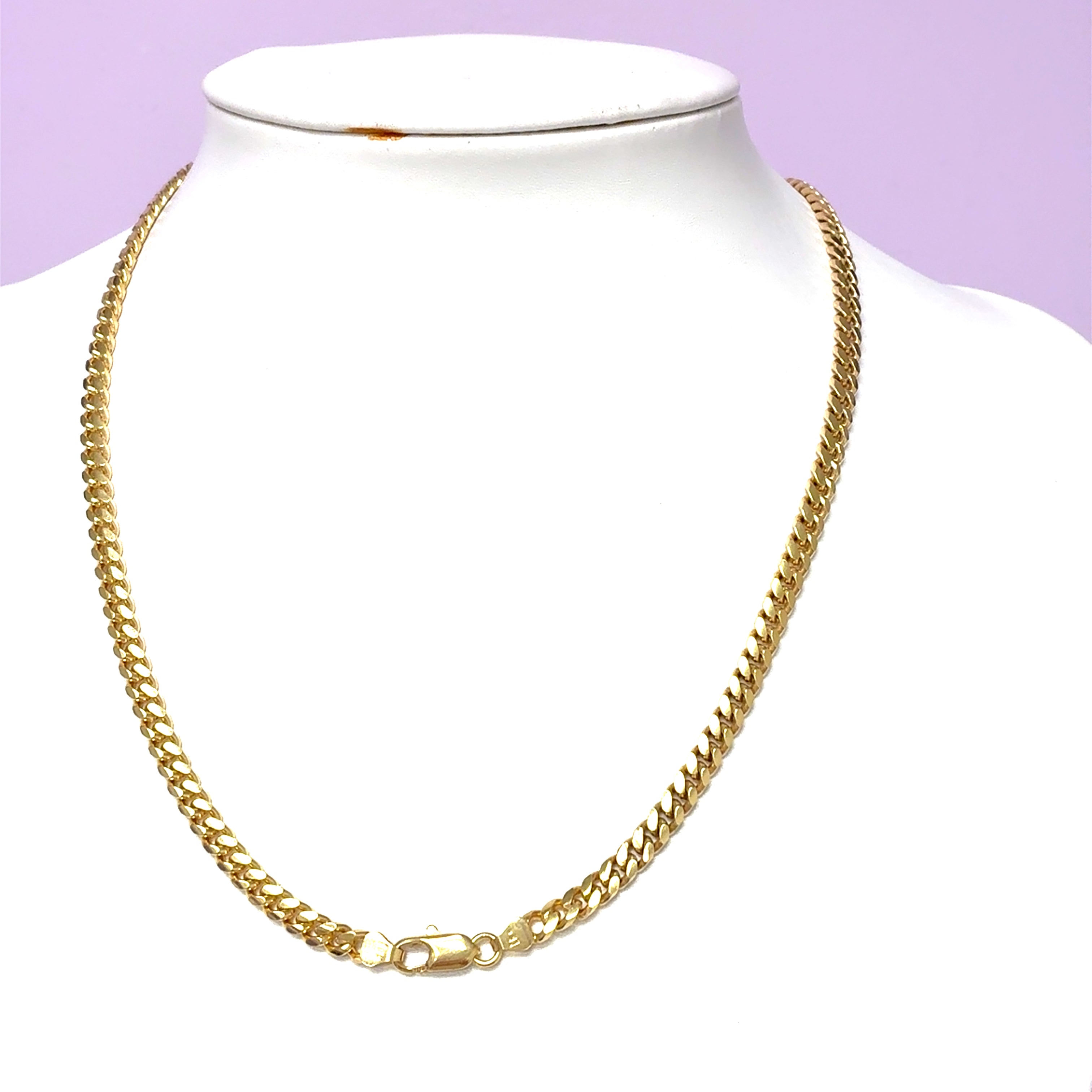 Panzer Kette Gelb Gold 585 Unisex Schmuck Wertanlage