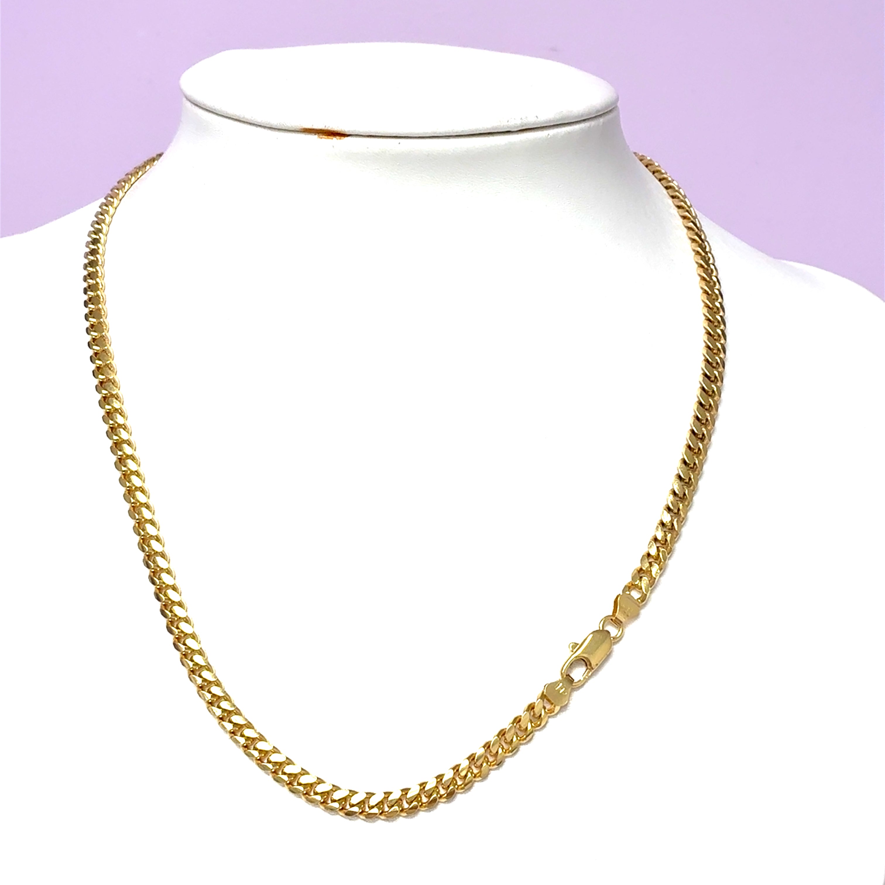 Panzer Kette Gelb Gold 585 Unisex Schmuck Wertanlage